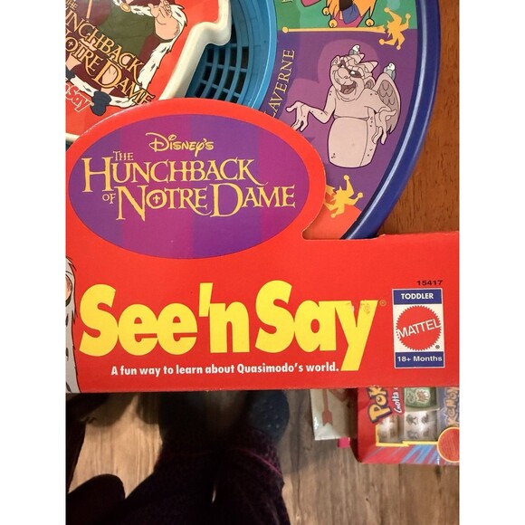 NEW See 'n Say Mattel Vintage 1995 Disney Hunchback Of Notre Dame Toy NOS Disney - Picture 3 of 7